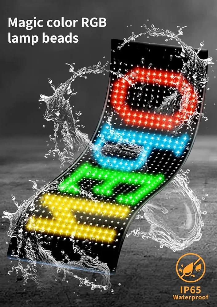 لافتة LED مرنة وذكية لسيارتك