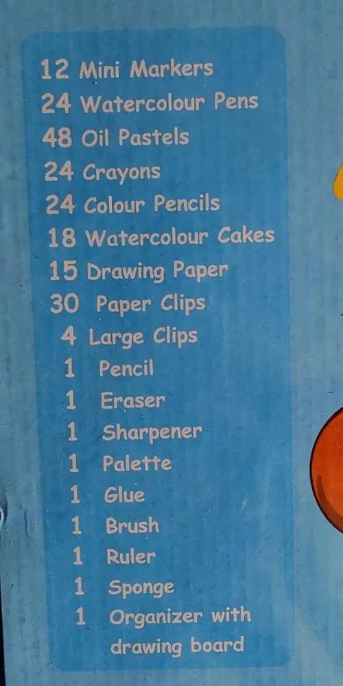 ✨ شنطة الألوان المتكاملة – 208 قطعة من الفن والإبداع