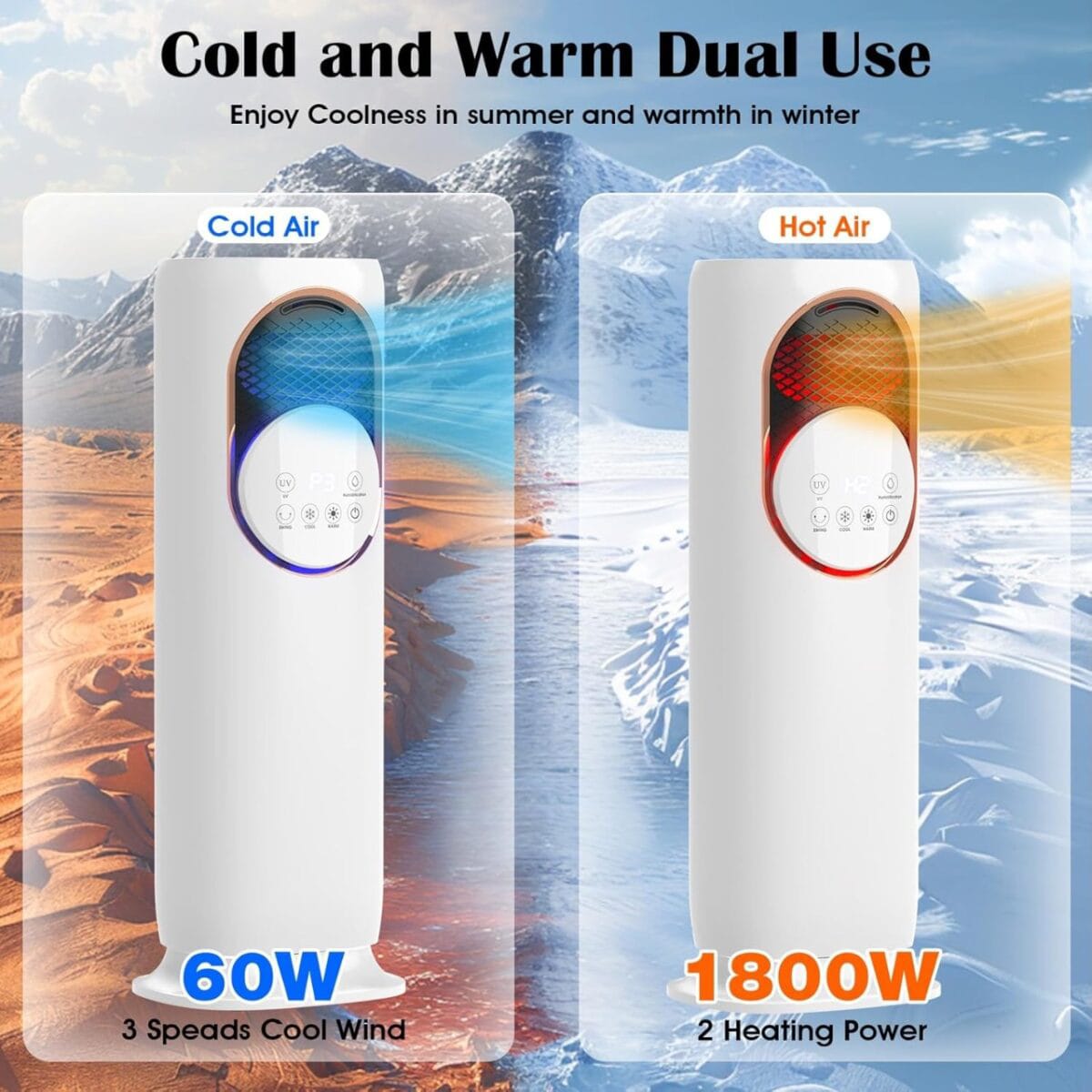 مكيف هواء ذكي 3×1 – تبريد وتدفئة وتعطير مع ترطيب وتنقية