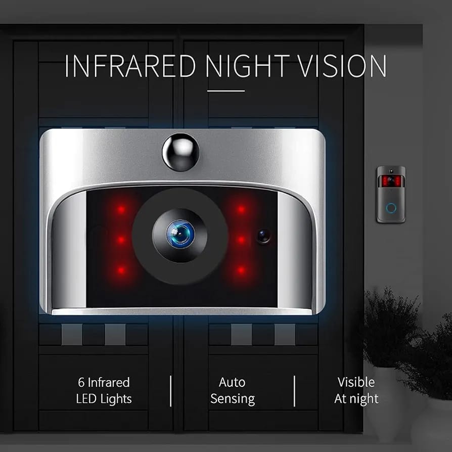 جرس باب ذكي لاسلكي بكاميرا HD