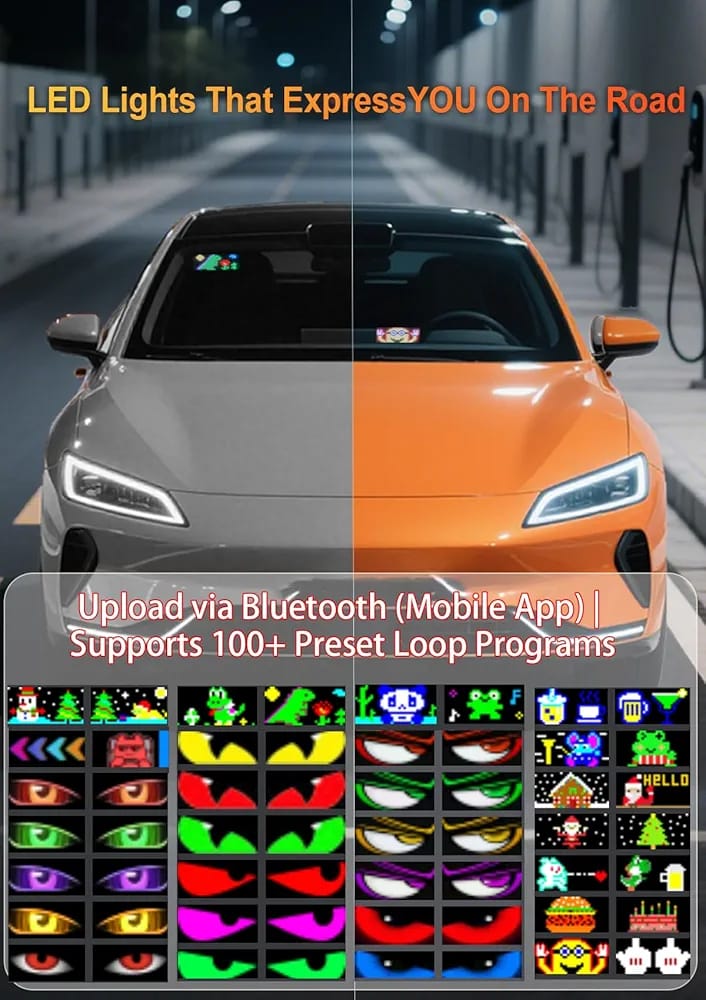 لافتة LED مرنة وذكية لسيارتك