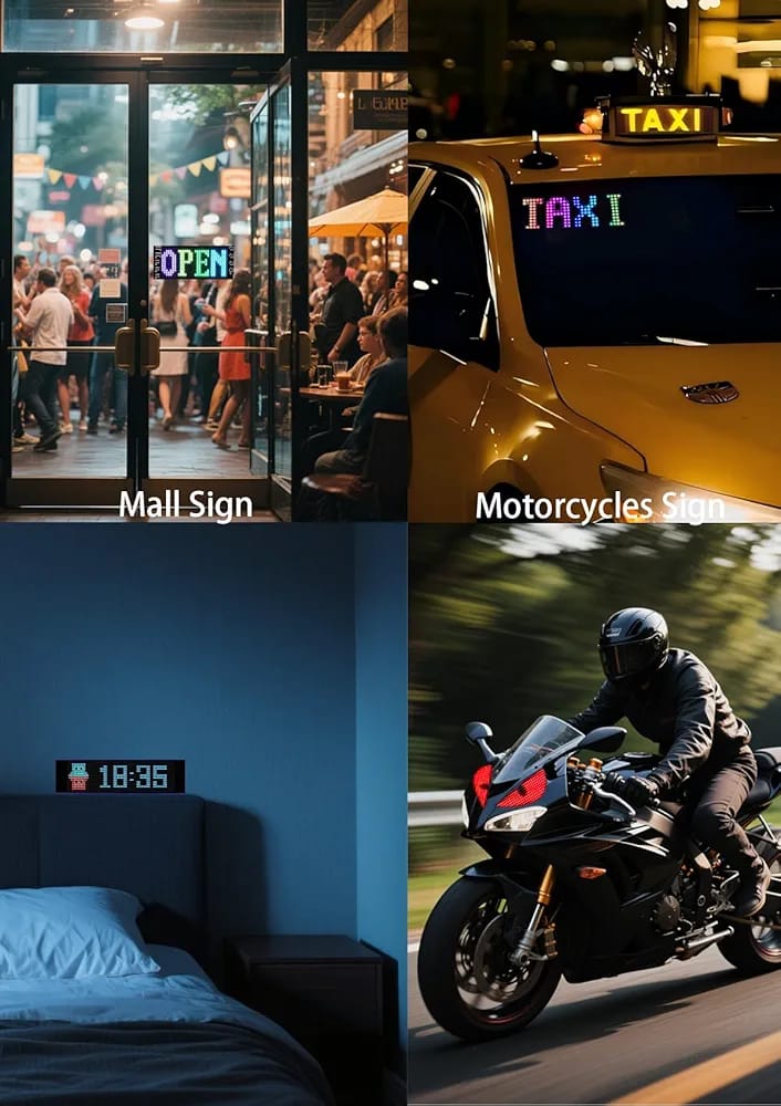 لافتة LED مرنة وذكية لسيارتك